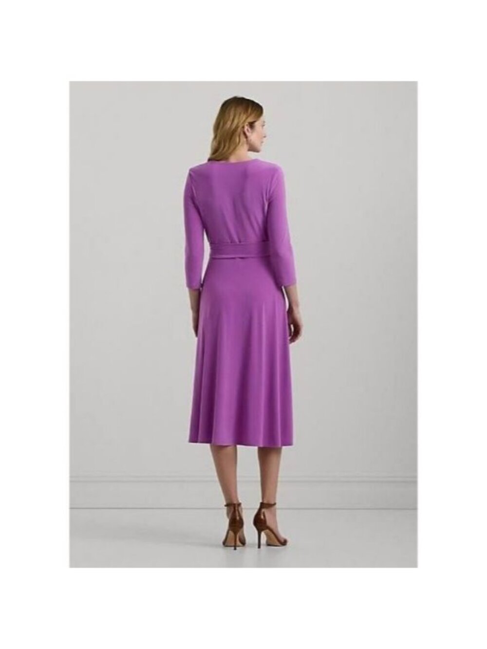 NEW Lauren Ralph Lauren Women's 16P Surplice Jersey Dress NWT $145 - Picture 3 of 5